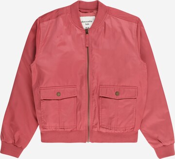 Abercrombie & Fitch Φθινοπωρινό και ανοιξιάτικο μπουφάν σε ροζ: μπροστά