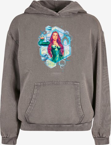 ABSOLUTE CULT Sweatshirt 'Aquaman - Mera Geometric' in Grijs: voorkant