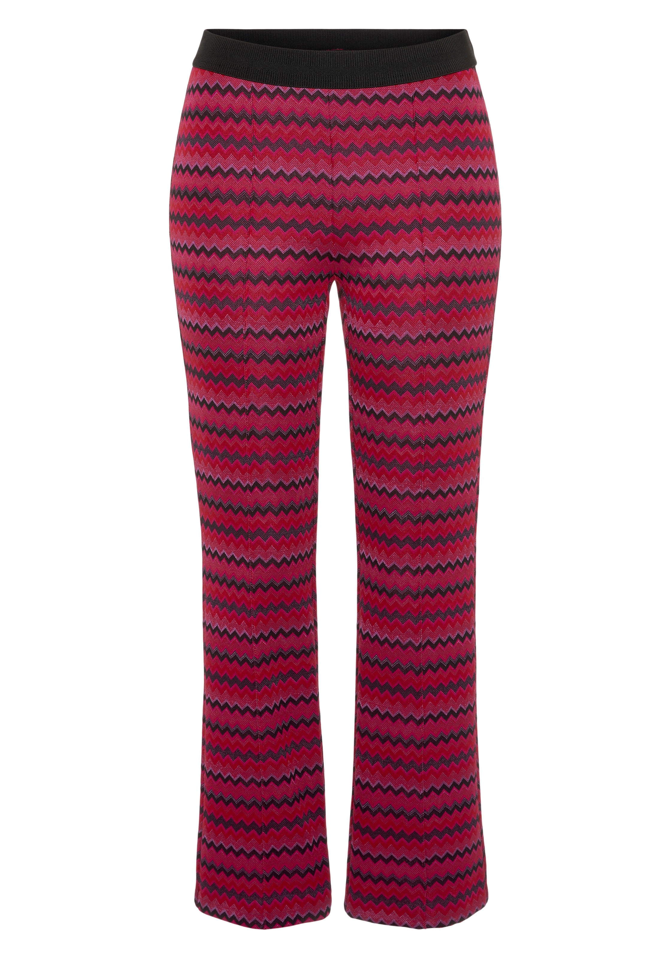 STEHMANN Flared Bundfaltenhose in Rot: Vorderseite