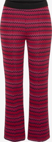 STEHMANN Flared Pants in Red: front