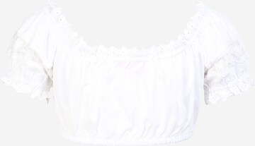 Blouse folklorique 'Schneeblume' Krüger Madl en blanc