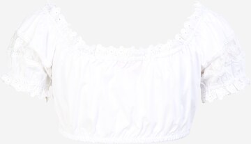 Krüger Madl Traditional blouse 'Schneeblume' in White