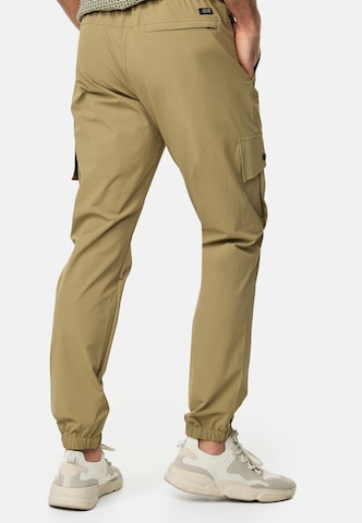 INDICODE JEANS Tapered Cargohose 'Landie' in Grün