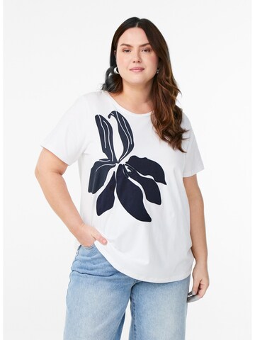 T-shirt 'Velin' Zizzi en blanc : devant