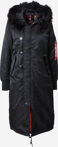 Parka d’hiver ALPHA INDUSTRIES en noir : devant