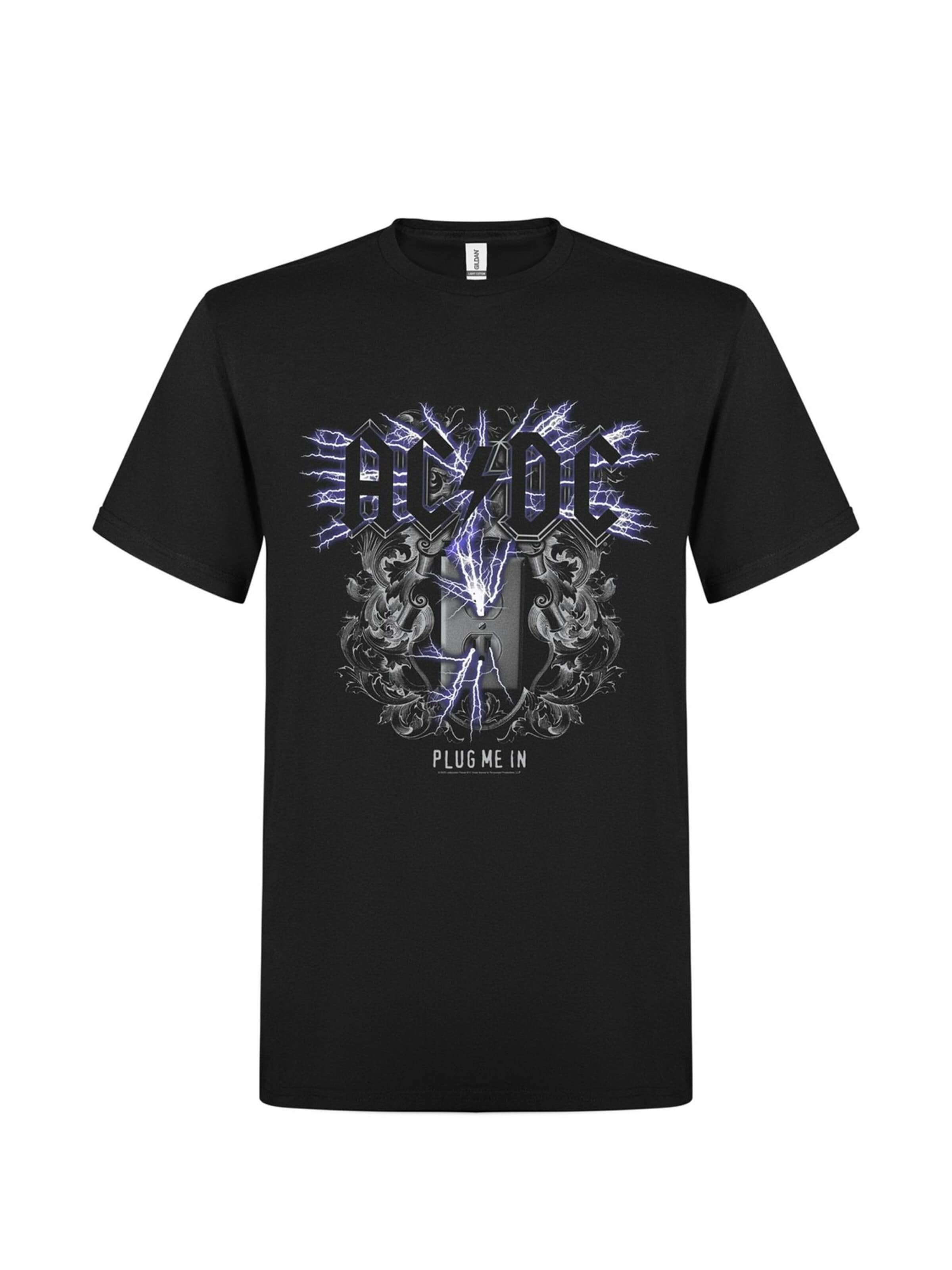 AC/DC Shirt 'AC/DC Plug me In T-Shirt' in Black: front