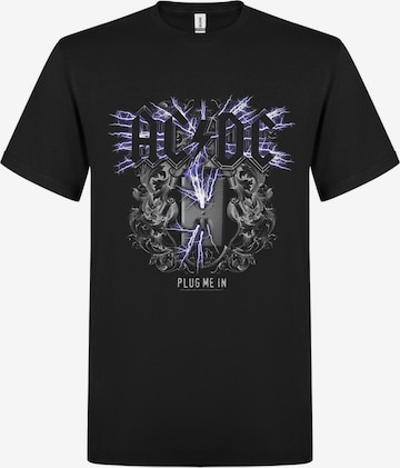 T-Shirt 'AC/DC Plug me In T-Shirt' AC/DC en noir : devant