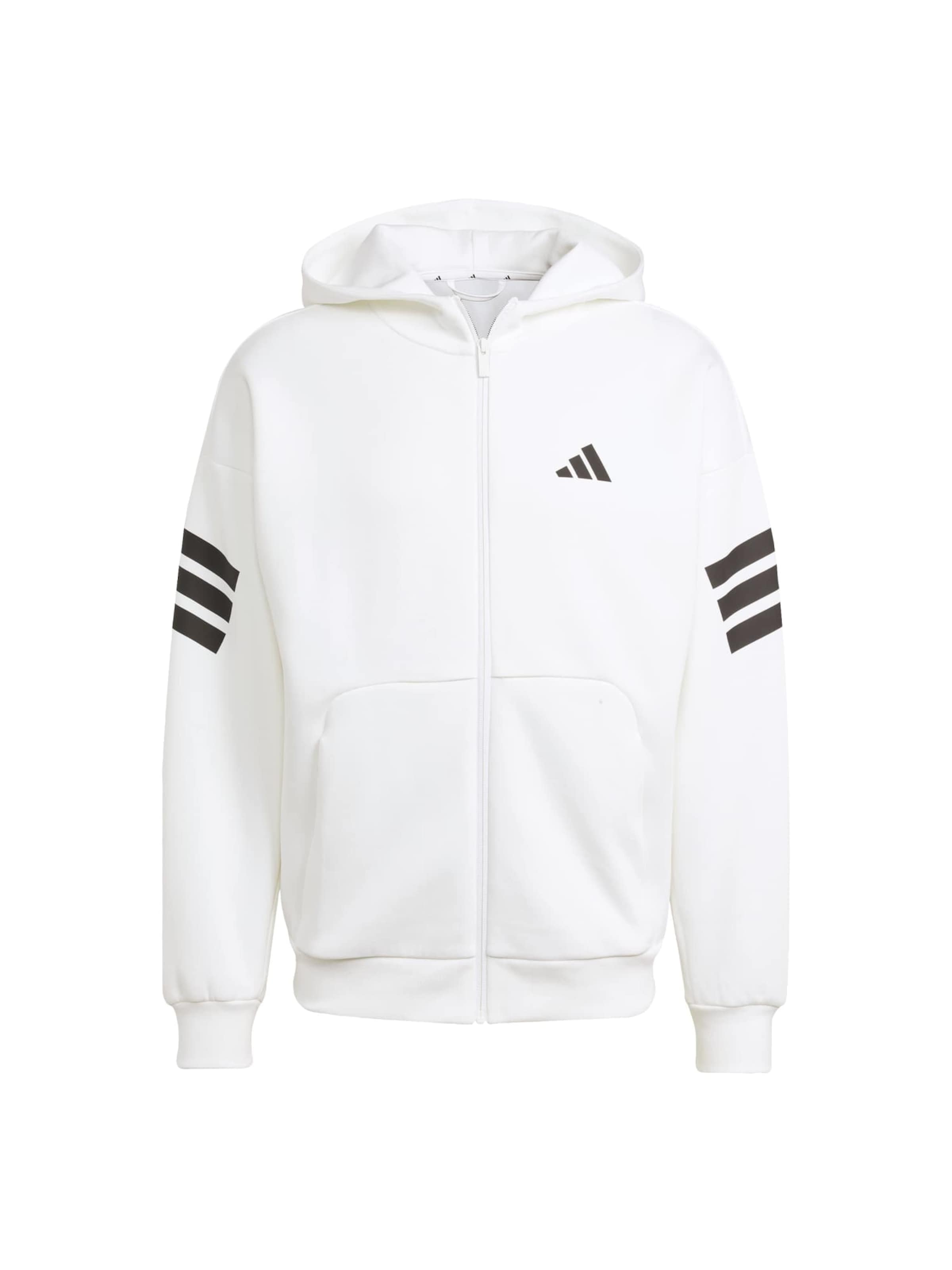 ADIDAS SPORTSWEAR Αθλητική ζακέτα φούτερ 'FI' σε μαύρο / λευκό, Άποψη προϊόντος