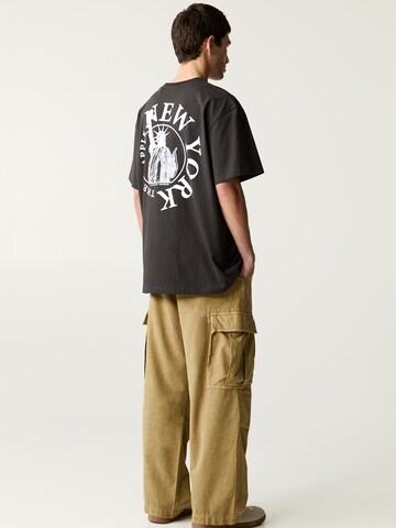 Pull&Bear Bluser & t-shirts 'CAMISETA MC CITY MC NEW YORK' i sort