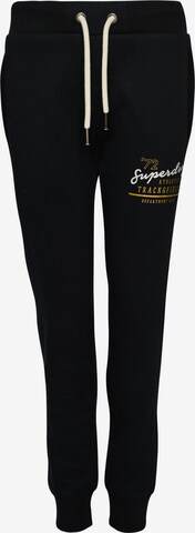 Superdry Tapered Broek 'Track & Field' in Zwart: voorkant