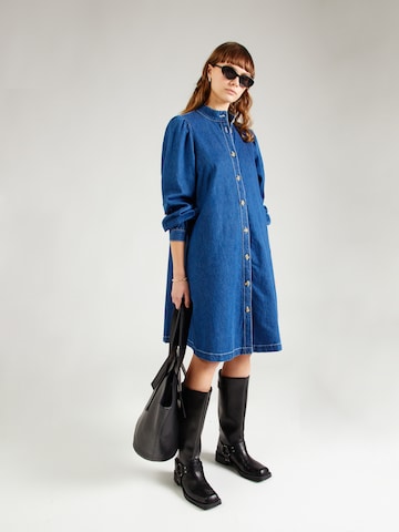 Robe-chemise 'Shayla' MSCH COPENHAGEN en bleu