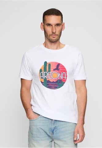 MT Men Shirt 'American Life Arizona' in White: front