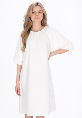 usha WHITE LABEL - Vestido 'Minimalistic' em branco: frente