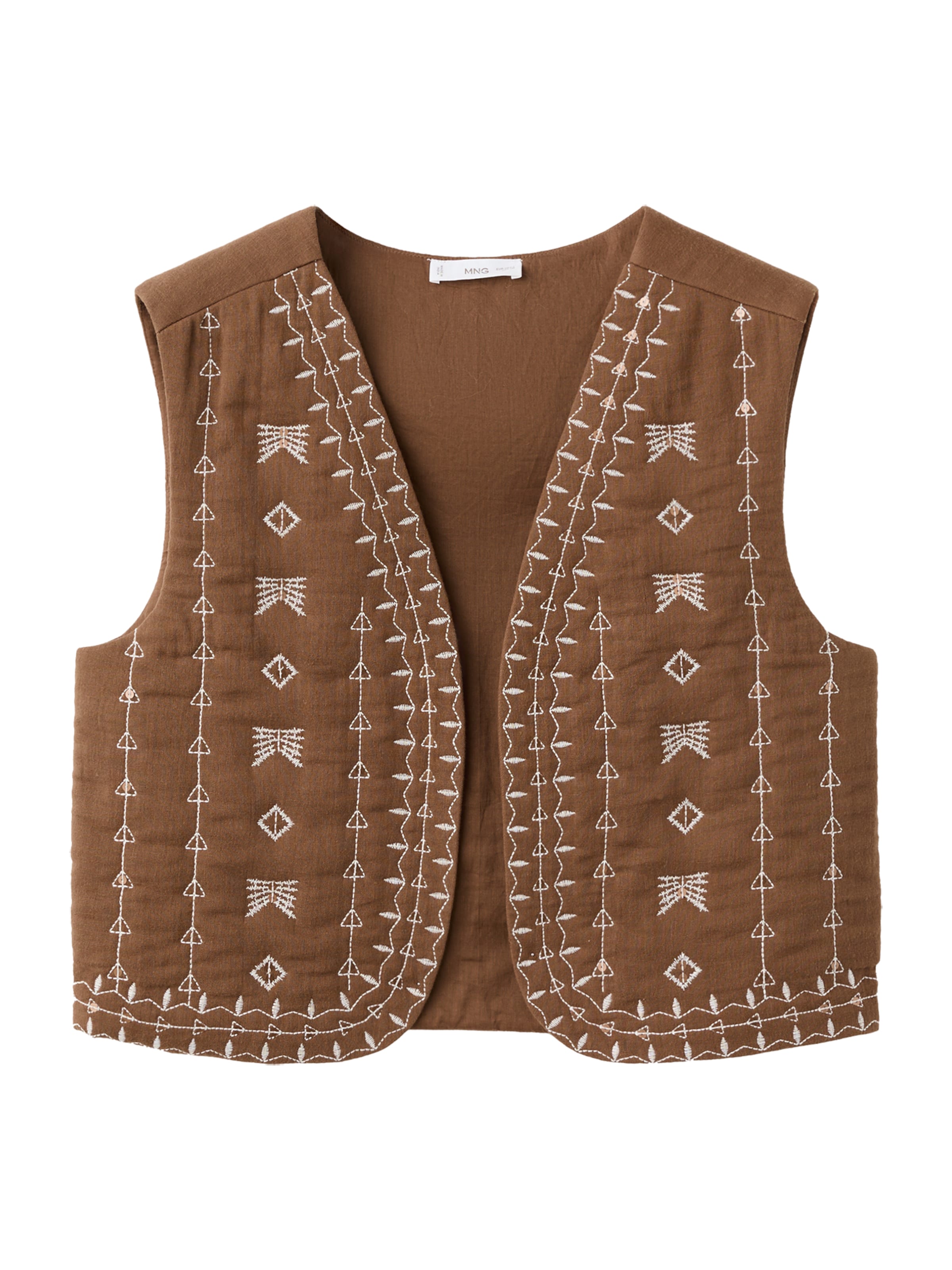 MANGO TEEN Γιλέκο 'Soho' σε καφέ: μπροστά