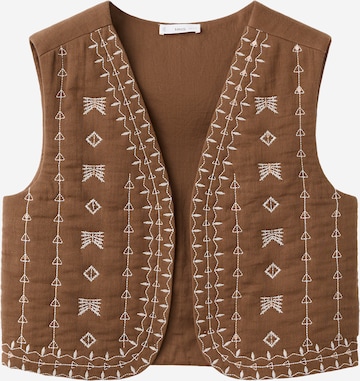 MANGO TEEN Liivi 'SOHO' värissä ruskea: etupuoli