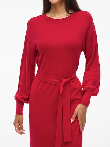 VILA Πλεκτό φόρεμα 'VIRicky' σε κόκκινο