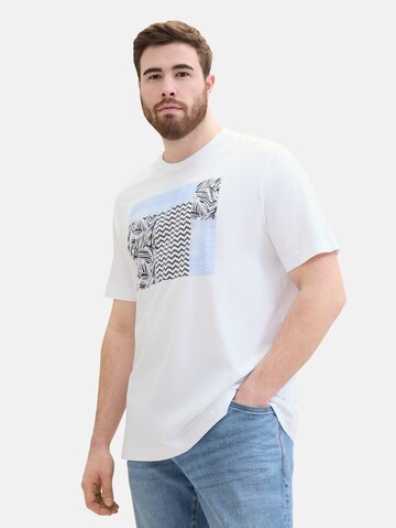 TOM TAILOR Men + T-Shirt in Weiß