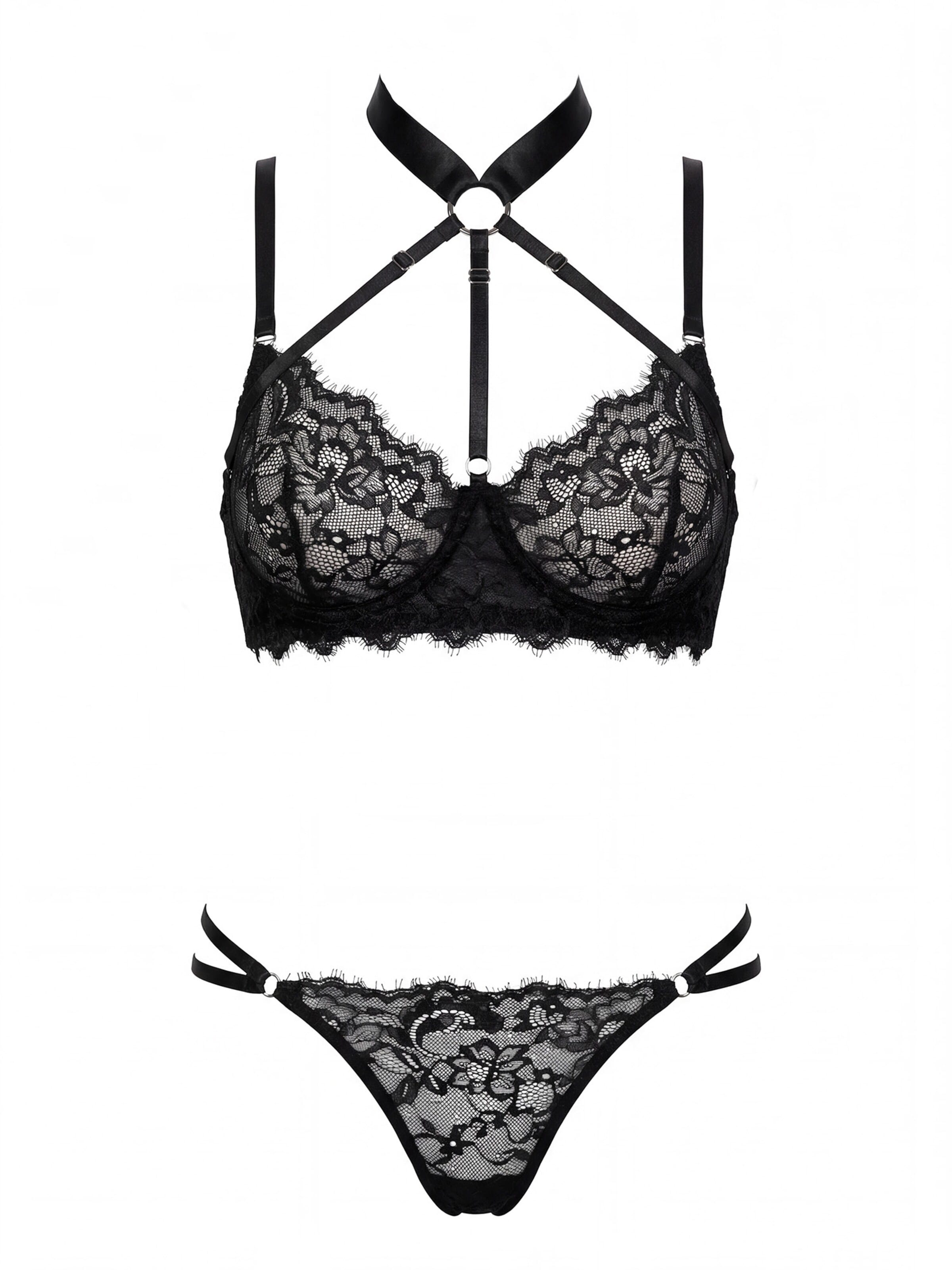 SpaLeXLine Balconette Underwear Sets 'SX1002' in Black