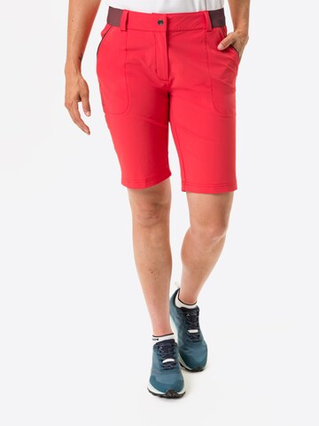 VAUDE Regular Outdoor Pants 'Farley' in Red: front