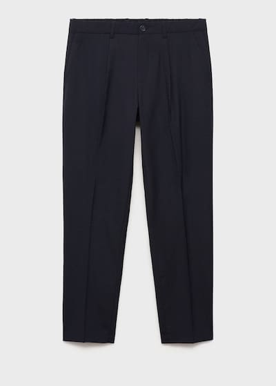 MANGO MAN Pleated Pants 'Tropical' in Night blue, Item view