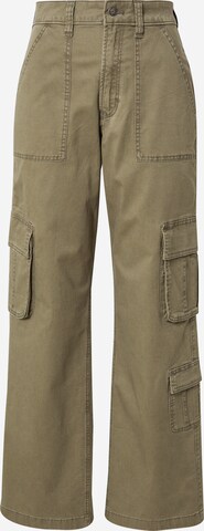 HOLLISTER Cargo trousers in Green: front