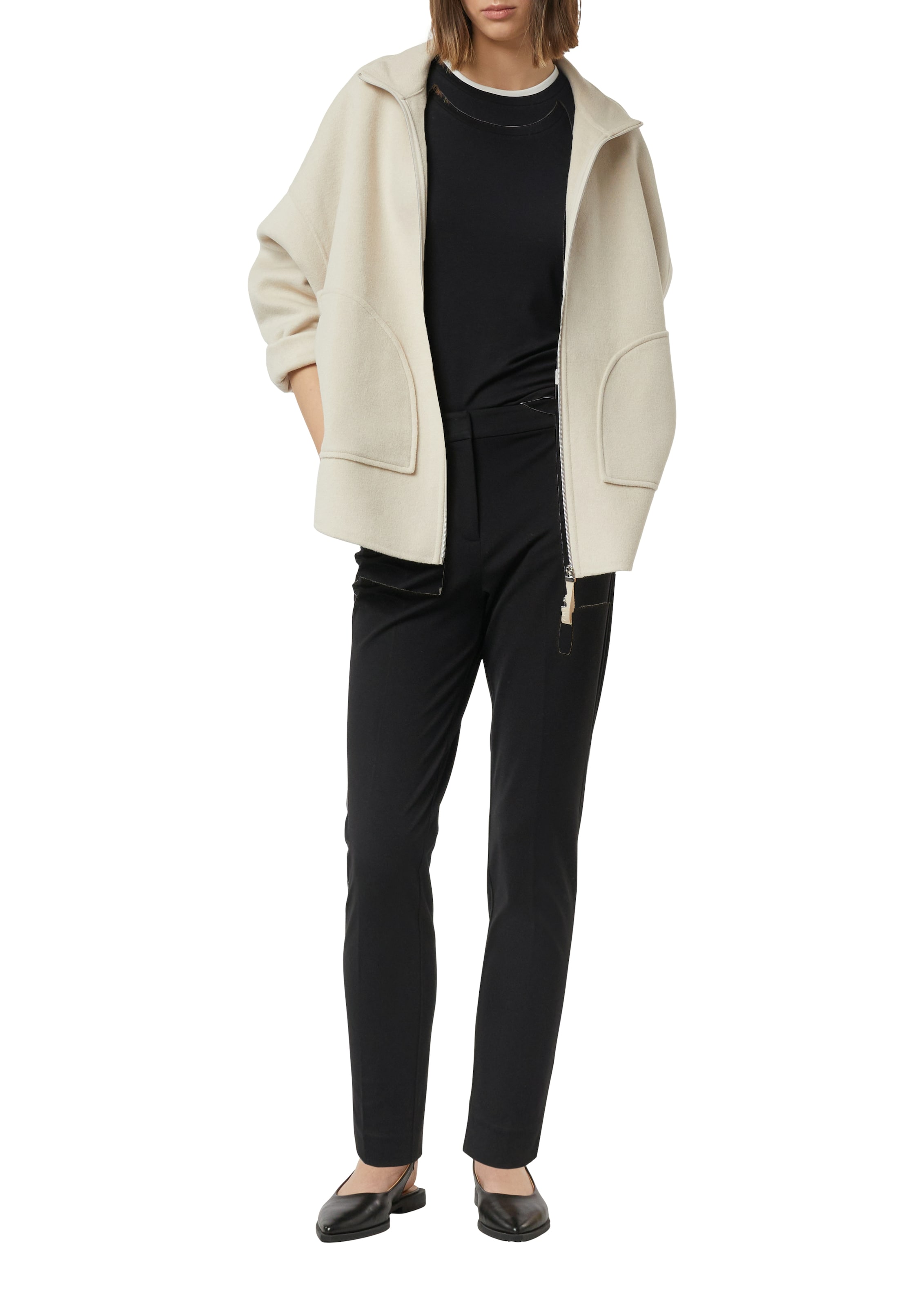 COMMA Regular Broek in Zwart
