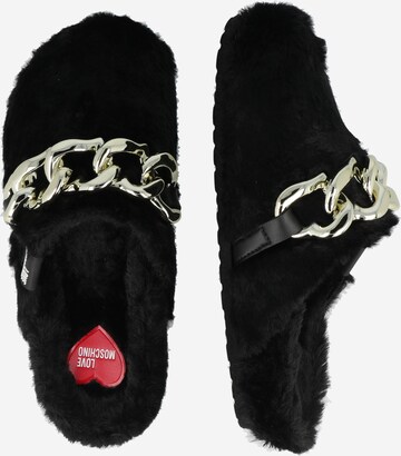 Love Moschino - Sapato aberto 'FURRY' em preto