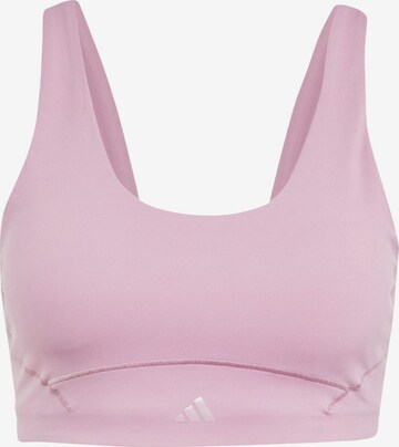 Bustier Soutien-gorge de sport 'Coreflow Luxe Studio' ADIDAS PERFORMANCE en rose : devant