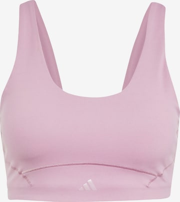 ADIDAS PERFORMANCE Bralette Sports Bra 'Coreflow Luxe Studio' in Pink: front