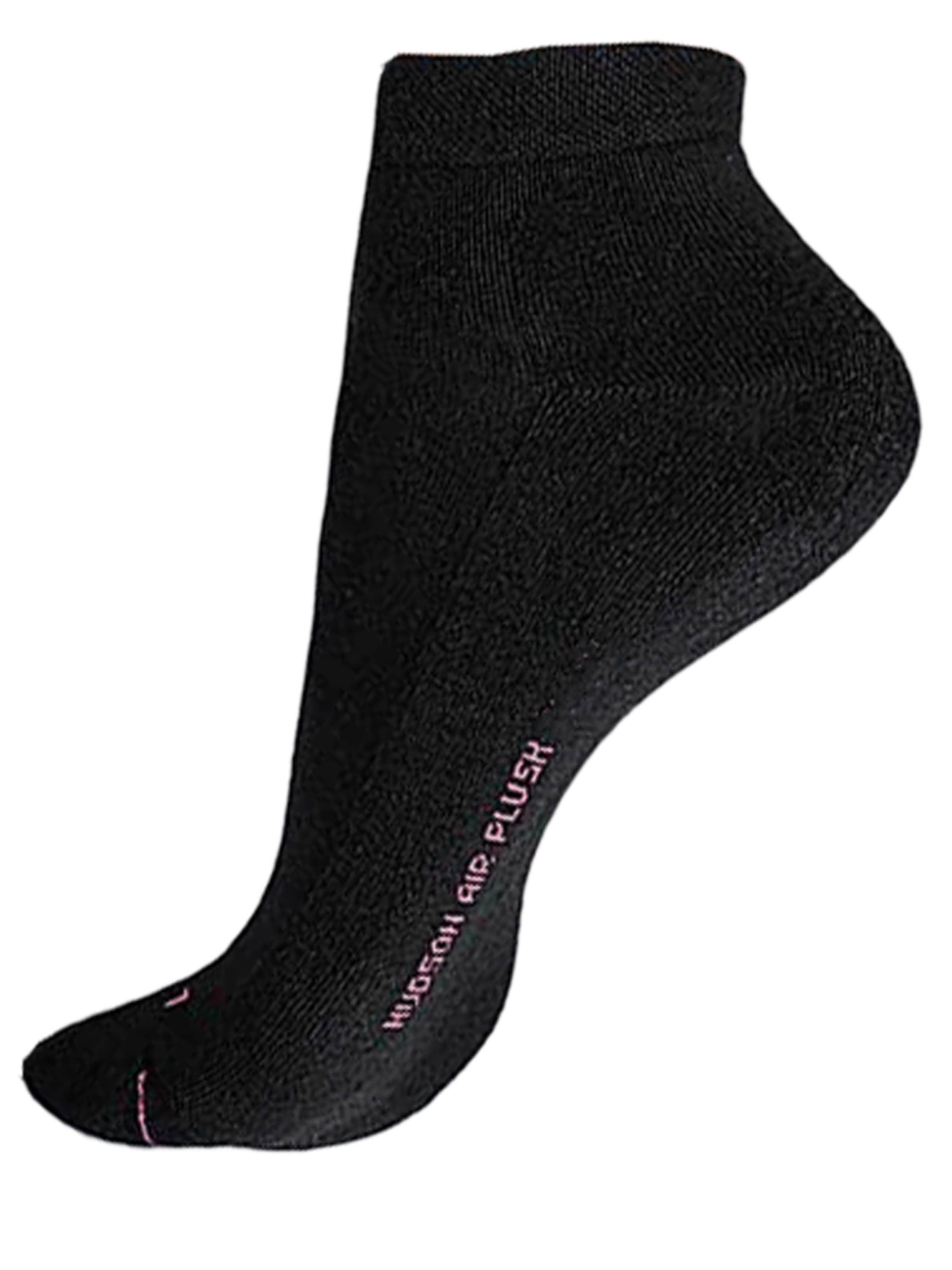 Hudson Socken 'Air Plush' in Schwarz: Vorderseite