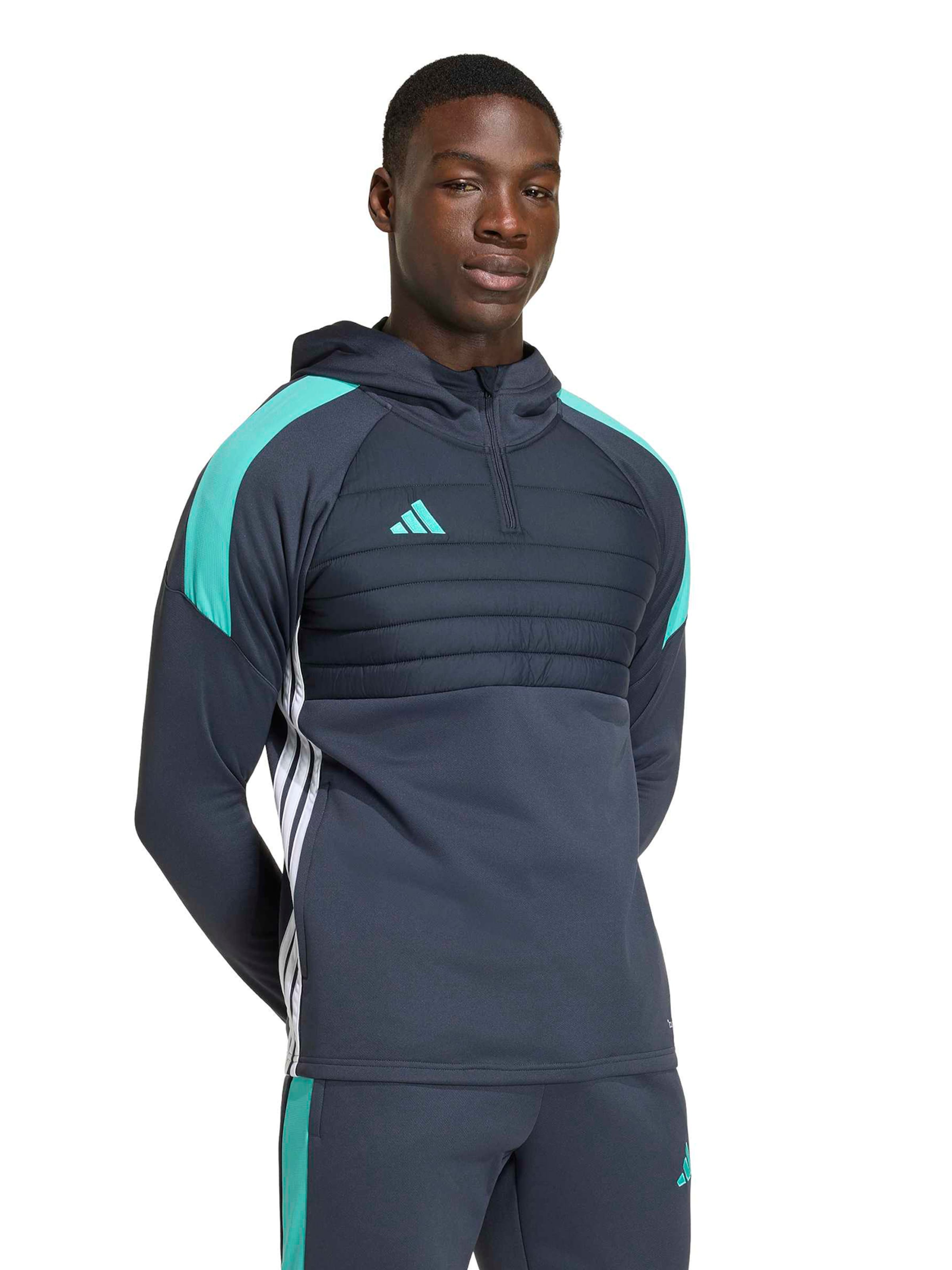 Sweat de sport 'TIRO' ADIDAS PERFORMANCE en gris : devant