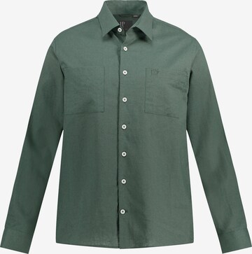 JP1880 Regular fit Overhemd in Groen: voorkant