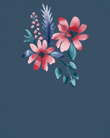 Watapparel Shirt 'Blume in Wasserfarbe 02' in Blauw