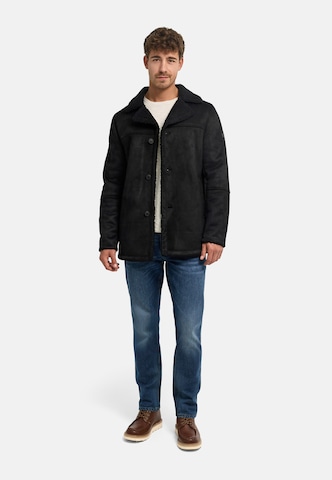 INDICODE JEANS Winterjas 'Crocky' in Zwart