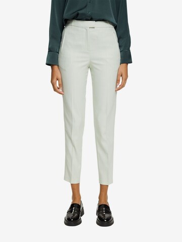 ESPRIT Regular Pleated Pants in White: front