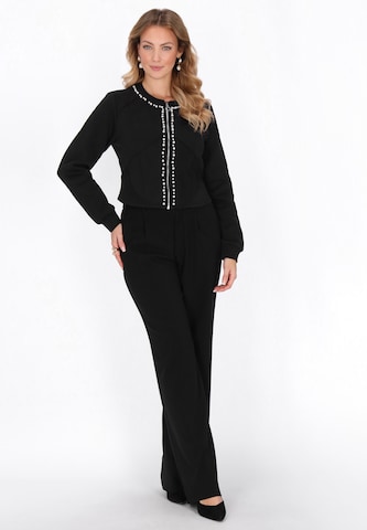 faina - Sudadera con cremallera en negro