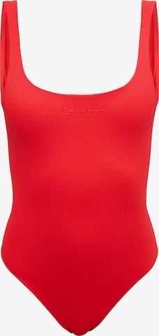 Calvin Klein SwimwearBustier Jednodijelni kupaći kostim - crvena boja: prednji dio