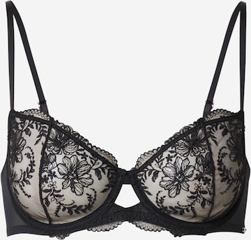 Lindex T-Shirt Rintaliivi 'Senna Lina' värissä musta: etupuoli