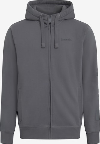 BENCH Zip-Up Hoodie in Grey: front