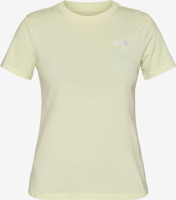 THE NORTH FACE T-Shirt 'EVOLUTION SIMPLE DOME' in Gelb: Vorderseite