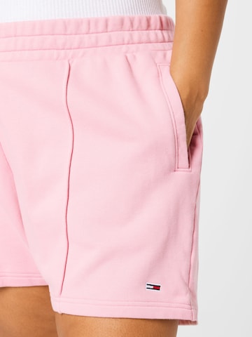 Tommy Jeans Curve Regular Broek in Roze