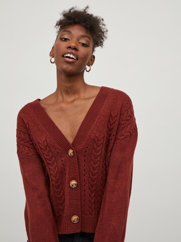 VILA Knit Cardigan 'Oa' in Red