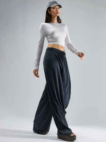 Busem Wide leg Broek in Grijs