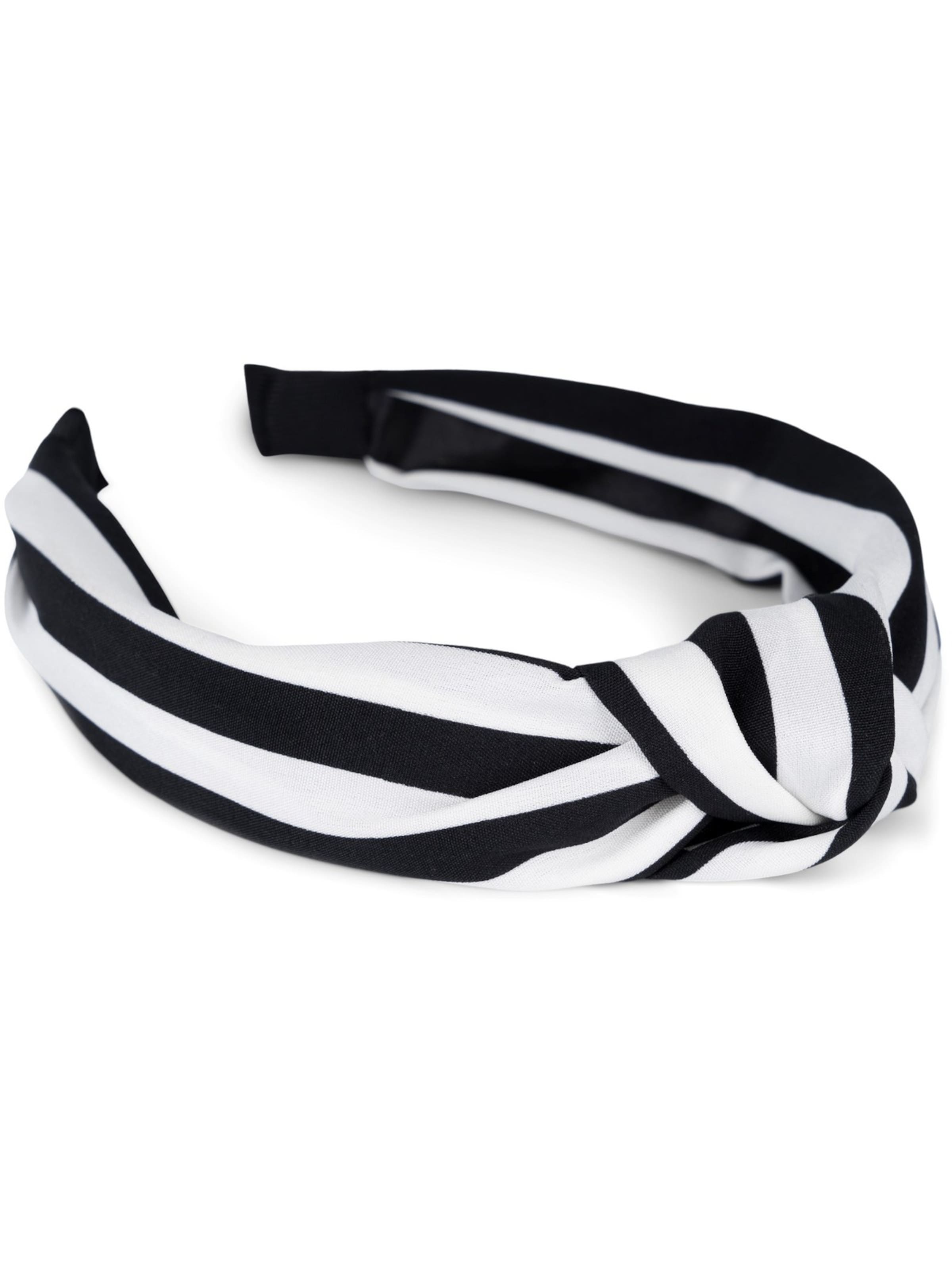 styleBREAKER Haarschmuck 'Haarreif mit Streifen Muster'‌‌‌‌‌‌‌ in Schwarz: Vorderseite