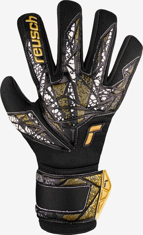 REUSCH Athletic Gloves 'Attrakt Silver NC' in Black