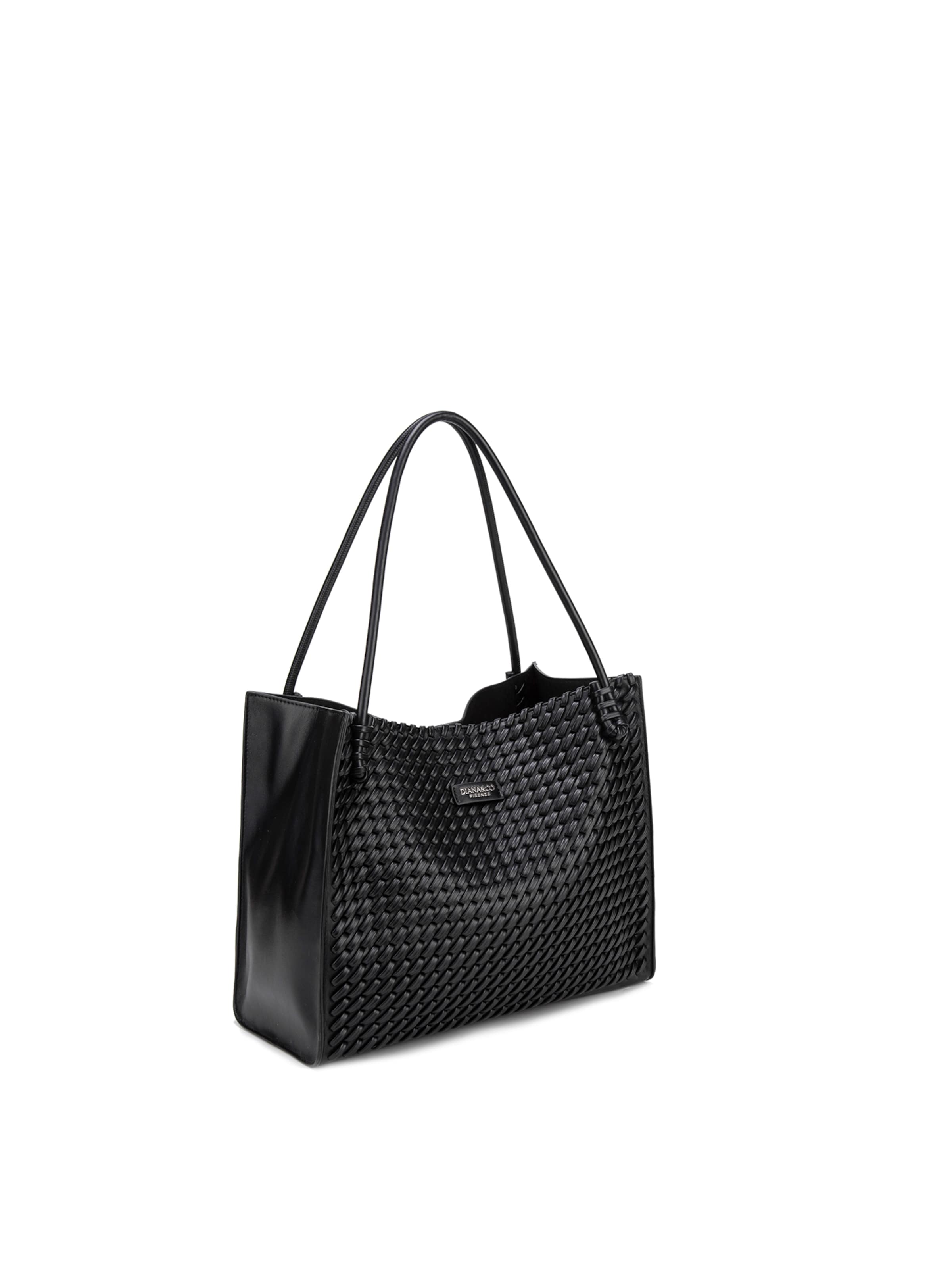 Shopper 'Borsa Shopper Silvana Elite - Pelle Vegana Intrecciata' di Diana&Co. in nero