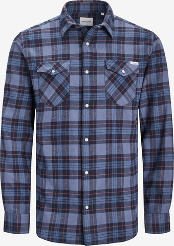 JACK & JONES Button Up Shirt 'Sheridan' in Blue: front