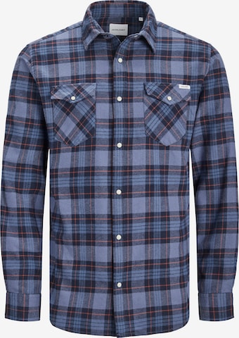 JACK & JONES Slim fit Button Up Shirt 'Sheridan' in Blue: front