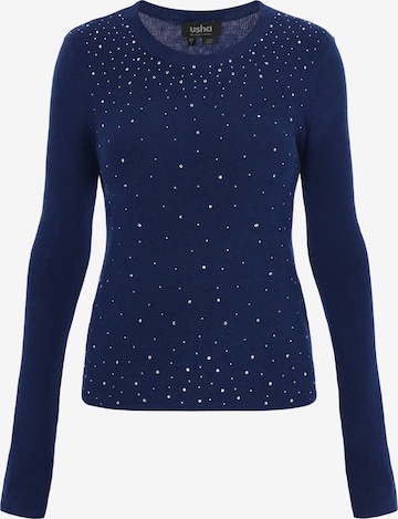 usha BLACK LABEL Trui in Blauw: voorkant