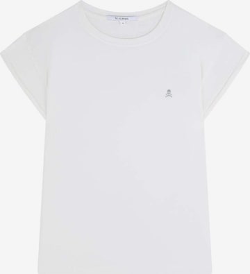 Tricou de la Scalpers pe alb: față